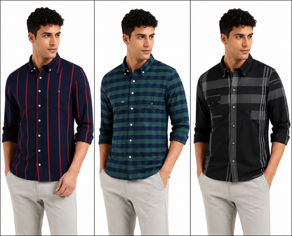 Pack of 3 Check Shirts